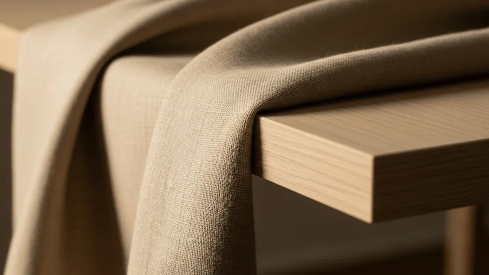 Textura de lino sobre madera